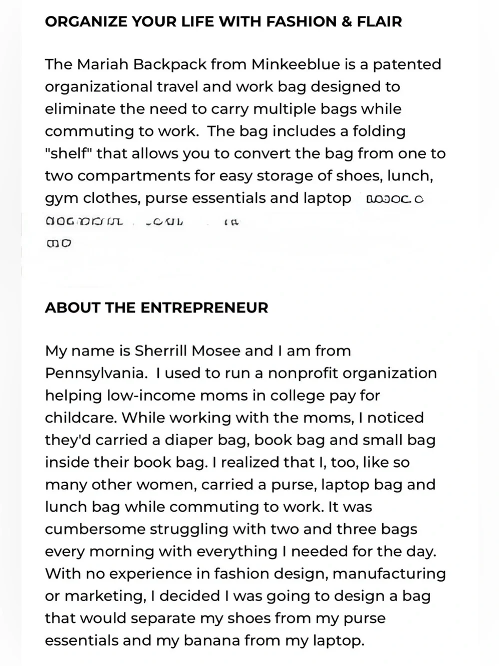 Minkeeblue Mariah Backpack